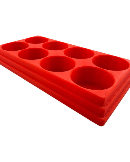 Jeff Did It! 28ml Bottle Holder Square - Holds 8 Bottles Compatible with Humbrol 28ml Bottles - 3D Printed - Designed & Made in the USA