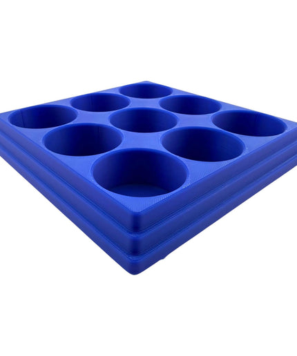 Jeff Did It! 28ml Bottle Holder Square - Holds 9 Bottles Compatible with Humbrol 28ml Bottles - 3D Printed - Designed & Made in the USA
