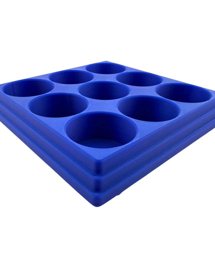 Jeff Did It! 28ml Bottle Holder Square - Holds 9 Bottles Compatible with Humbrol 28ml Bottles - 3D Printed - Designed & Made in the USA