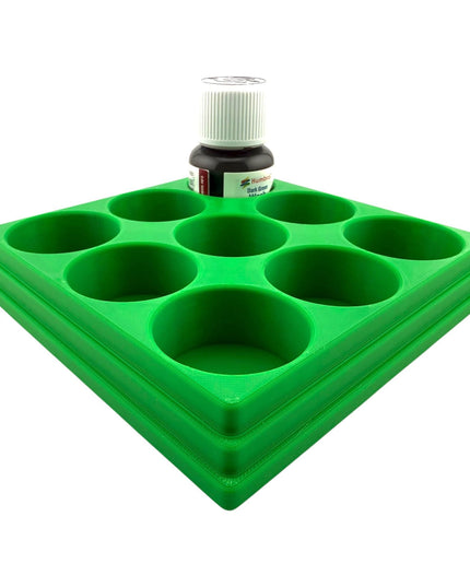 Jeff Did It! 28ml Bottle Holder Square - Holds 9 Bottles Compatible with Humbrol 28ml Bottles - 3D Printed - Designed & Made in the USA