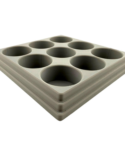 Jeff Did It! 28ml Bottle Holder Square - Holds 9 Bottles Compatible with Humbrol 28ml Bottles - 3D Printed - Designed & Made in the USA