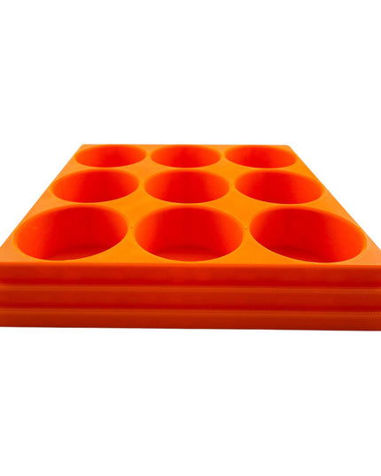 Jeff Did It! 28ml Bottle Holder Square - Holds 9 Bottles Compatible with Humbrol 28ml Bottles - 3D Printed - Designed & Made in the USA