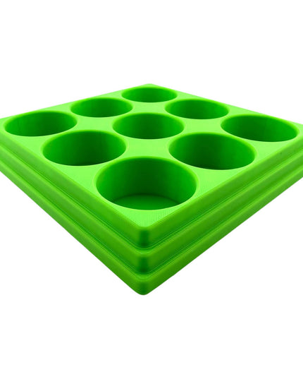 Jeff Did It! 28ml Bottle Holder Square - Holds 9 Bottles Compatible with Humbrol 28ml Bottles - 3D Printed - Designed & Made in the USA