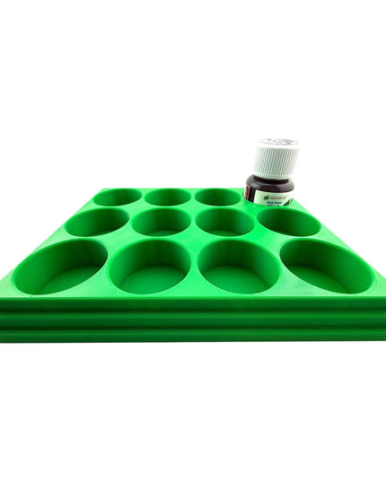 Jeff Did It! 28ml Bottle Holder Square - Holds 12 Bottles Compatible with Humbrol 28ml Bottles - 3D Printed - Designed & Made in the USA