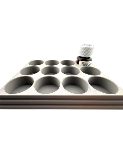 Jeff Did It! 28ml Bottle Holder Square - Holds 12 Bottles Compatible with Humbrol 28ml Bottles - 3D Printed - Designed & Made in the USA