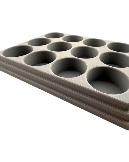 Jeff Did It! 28ml Bottle Holder Square - Holds 12 Bottles Compatible with Humbrol 28ml Bottles - 3D Printed - Designed & Made in the USA