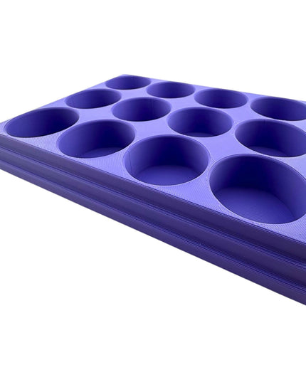 Jeff Did It! 28ml Bottle Holder Square - Holds 12 Bottles Compatible with Humbrol 28ml Bottles - 3D Printed - Designed & Made in the USA