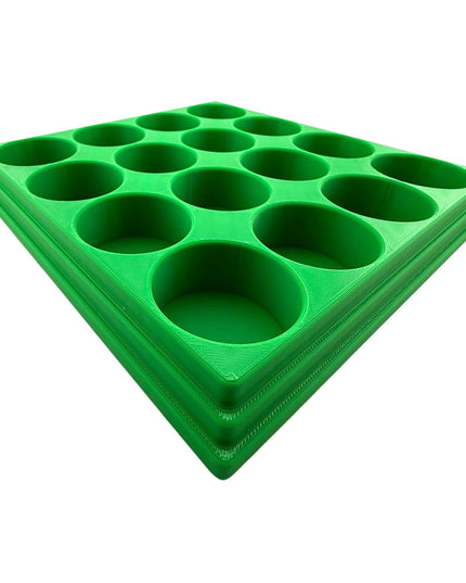Jeff Did It! 28ml Bottle Holder Square - Holds 16 Bottles Compatible with Humbrol 28ml Bottles - 3D Printed - Designed & Made in the USA
