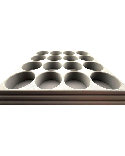 Jeff Did It! 28ml Bottle Holder Square - Holds 16 Bottles Compatible with Humbrol 28ml Bottles - 3D Printed - Designed & Made in the USA