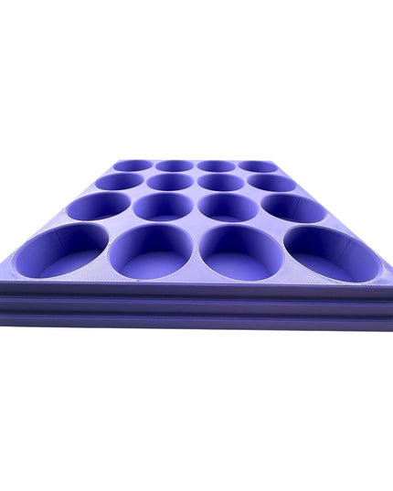 Jeff Did It! 28ml Bottle Holder Square - Holds 16 Bottles Compatible with Humbrol 28ml Bottles - 3D Printed - Designed & Made in the USA