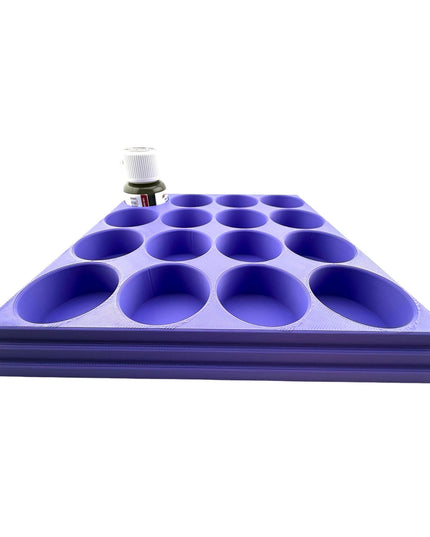 Jeff Did It! 28ml Bottle Holder Square - Holds 16 Bottles Compatible with Humbrol 28ml Bottles - 3D Printed - Designed & Made in the USA