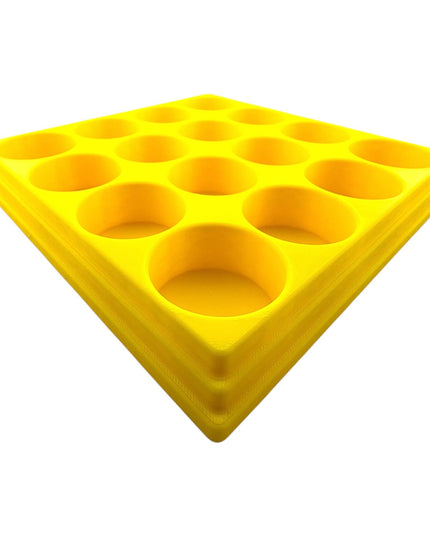 Jeff Did It! 28ml Bottle Holder Square - Holds 16 Bottles Compatible with Humbrol 28ml Bottles - 3D Printed - Designed & Made in the USA