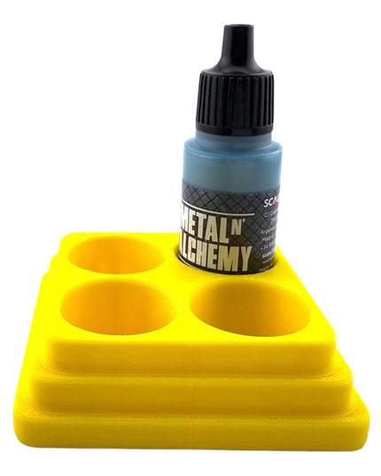 Jeff Did It - 17ml Paint Bottle Organizer Square - Compatible with The Scale 75 17ml Paint Bottles - Holds 4 Bottles - Made in the USA