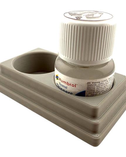 Jeff Did It! 28ml Bottle Holder - Holds 2 Bottles Compatible with Humbrol 28ml Bottles - 3D Printed - Designed and Manufactured in America