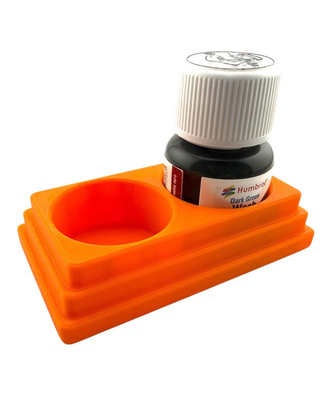 Jeff Did It! 28ml Bottle Holder - Holds 2 Bottles Compatible with Humbrol 28ml Bottles - 3D Printed - Designed and Manufactured in America