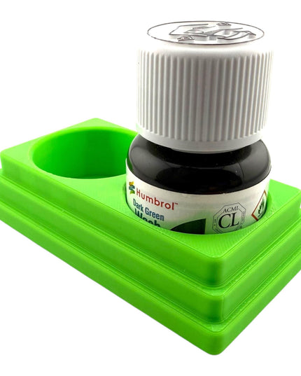 Jeff Did It! 28ml Bottle Holder - Holds 2 Bottles Compatible with Humbrol 28ml Bottles - 3D Printed - Designed and Manufactured in America