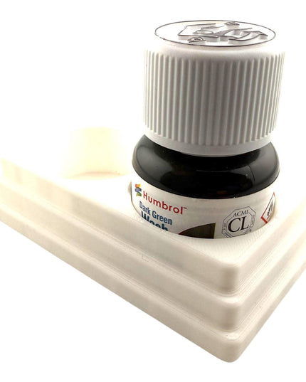 Jeff Did It! 28ml Bottle Holder - Holds 2 Bottles Compatible with Humbrol 28ml Bottles - 3D Printed - Designed and Manufactured in America