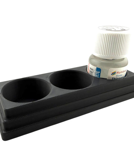 Jeff Did It! 28ml Bottle Holder - Holds 3 Bottles Compatible with Humbrol 28ml Bottles - 3D Printed - Designed and Manufactured in America
