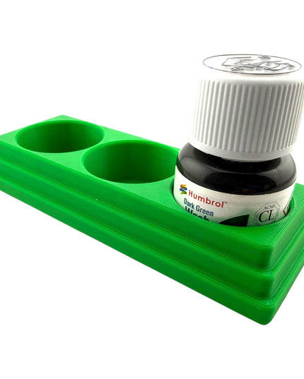 Jeff Did It! 28ml Bottle Holder - Holds 3 Bottles Compatible with Humbrol 28ml Bottles - 3D Printed - Designed and Manufactured in America