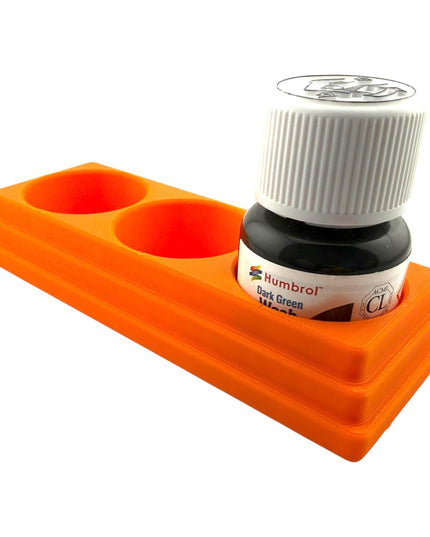 Jeff Did It! 28ml Bottle Holder - Holds 3 Bottles Compatible with Humbrol 28ml Bottles - 3D Printed - Designed and Manufactured in America