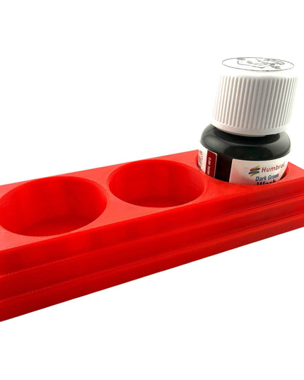 Jeff Did It! 28ml Bottle Holder - Holds 3 Bottles Compatible with Humbrol 28ml Bottles - 3D Printed - Designed and Manufactured in America