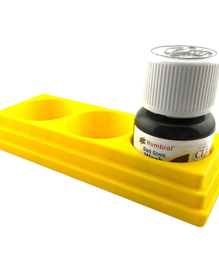 Jeff Did It! 28ml Bottle Holder - Holds 3 Bottles Compatible with Humbrol 28ml Bottles - 3D Printed - Designed and Manufactured in America