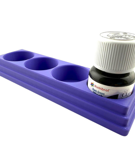 Jeff Did It! 28ml Bottle Holder Long - Holds 4 Bottles Compatible with Humbrol 28ml Bottles - 3D Printed - Designed & Made in the USA