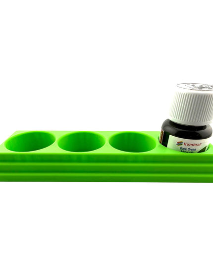Jeff Did It! 28ml Bottle Holder Long - Holds 4 Bottles Compatible with Humbrol 28ml Bottles - 3D Printed - Designed & Made in the USA