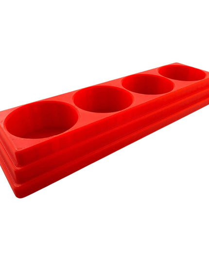 Jeff Did It! 28ml Bottle Holder Long - Holds 4 Bottles Compatible with Humbrol 28ml Bottles - 3D Printed - Designed & Made in the USA