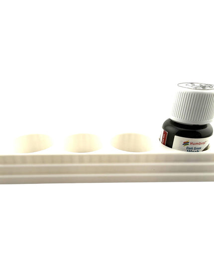 Jeff Did It! 28ml Bottle Holder Long - Holds 4 Bottles Compatible with Humbrol 28ml Bottles - 3D Printed - Designed & Made in the USA