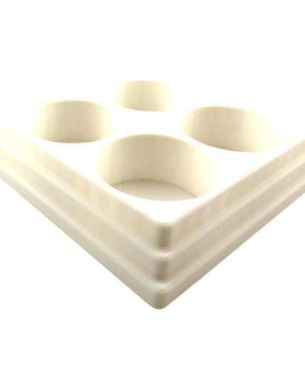 Jeff Did It! 28ml Bottle Holder Square - Holds 4 Bottles Compatible with Humbrol 28ml Bottles - 3D Printed - Designed & Made in the USA