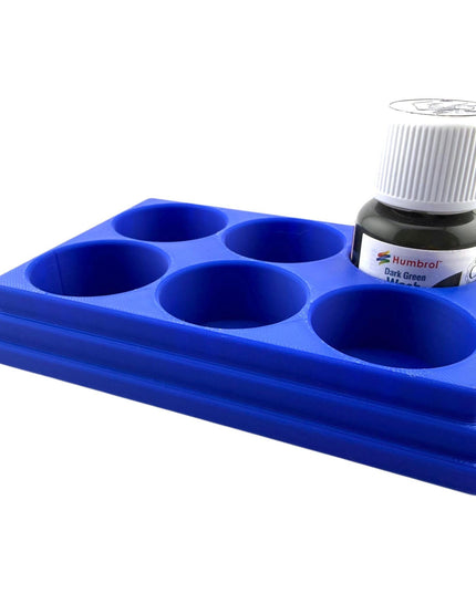 Jeff Did It! 28ml Bottle Holder Square - Holds 6 Bottles Compatible with Humbrol 28ml Bottles - 3D Printed - Designed & Made in the USA