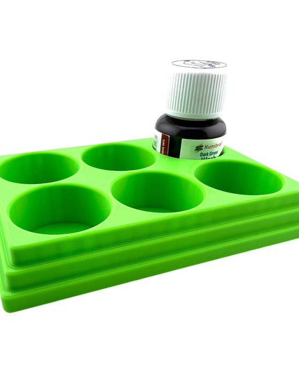 Jeff Did It! 28ml Bottle Holder Square - Holds 6 Bottles Compatible with Humbrol 28ml Bottles - 3D Printed - Designed & Made in the USA