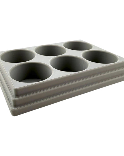Jeff Did It! 28ml Bottle Holder Square - Holds 6 Bottles Compatible with Humbrol 28ml Bottles - 3D Printed - Designed & Made in the USA