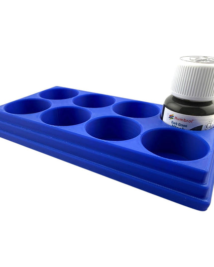 Jeff Did It! 28ml Bottle Holder Square - Holds 8 Bottles Compatible with Humbrol 28ml Bottles - 3D Printed - Designed & Made in the USA