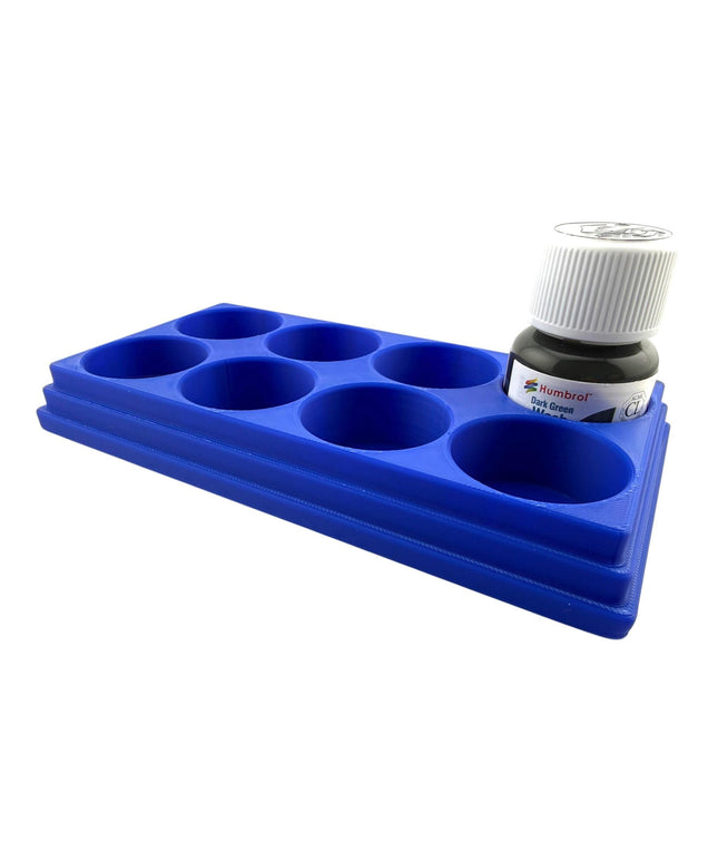 Jeff Did It! 28ml Bottle Holder Square - Holds 8 Bottles Compatible with Humbrol 28ml Bottles - 3D Printed - Designed & Made in the USA