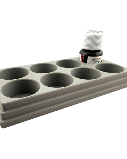 Jeff Did It! 28ml Bottle Holder Square - Holds 8 Bottles Compatible with Humbrol 28ml Bottles - 3D Printed - Designed & Made in the USA