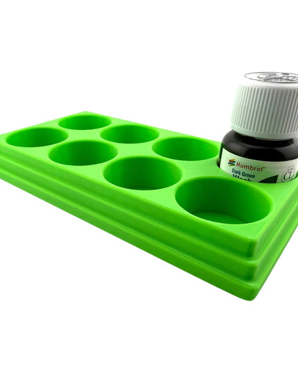 Jeff Did It! 28ml Bottle Holder Square - Holds 8 Bottles Compatible with Humbrol 28ml Bottles - 3D Printed - Designed & Made in the USA