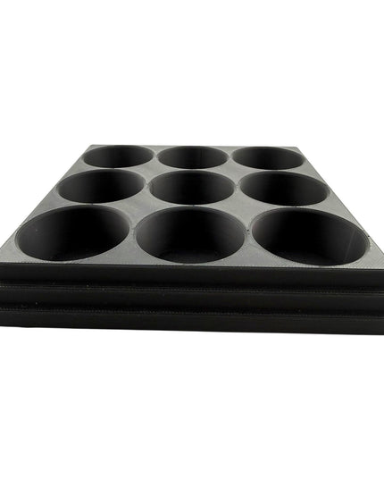 Jeff Did It! 28ml Bottle Holder Square - Holds 9 Bottles Compatible with Humbrol 28ml Bottles - 3D Printed - Designed & Made in the USA