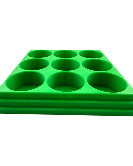 Jeff Did It! 28ml Bottle Holder Square - Holds 9 Bottles Compatible with Humbrol 28ml Bottles - 3D Printed - Designed & Made in the USA