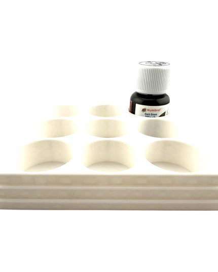Jeff Did It! 28ml Bottle Holder Square - Holds 9 Bottles Compatible with Humbrol 28ml Bottles - 3D Printed - Designed & Made in the USA