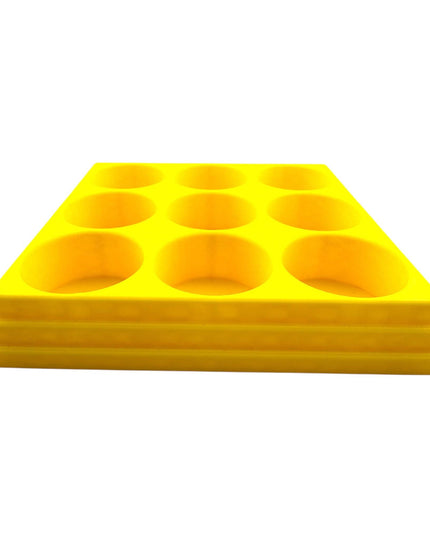 Jeff Did It! 28ml Bottle Holder Square - Holds 9 Bottles Compatible with Humbrol 28ml Bottles - 3D Printed - Designed & Made in the USA