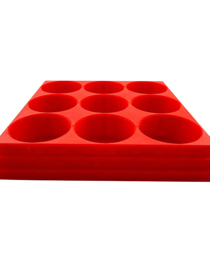 Jeff Did It! 28ml Bottle Holder Square - Holds 9 Bottles Compatible with Humbrol 28ml Bottles - 3D Printed - Designed & Made in the USA