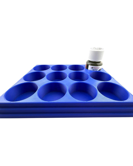 Jeff Did It! 28ml Bottle Holder Square - Holds 12 Bottles Compatible with Humbrol 28ml Bottles - 3D Printed - Designed & Made in the USA