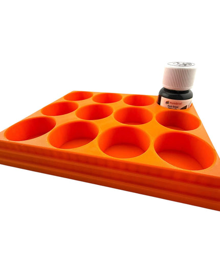 Jeff Did It! 28ml Bottle Holder Square - Holds 12 Bottles Compatible with Humbrol 28ml Bottles - 3D Printed - Designed & Made in the USA