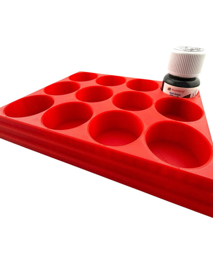 Jeff Did It! 28ml Bottle Holder Square - Holds 12 Bottles Compatible with Humbrol 28ml Bottles - 3D Printed - Designed & Made in the USA