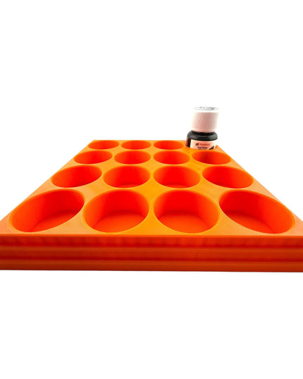 Jeff Did It! 28ml Bottle Holder Square - Holds 16 Bottles Compatible with Humbrol 28ml Bottles - 3D Printed - Designed & Made in the USA