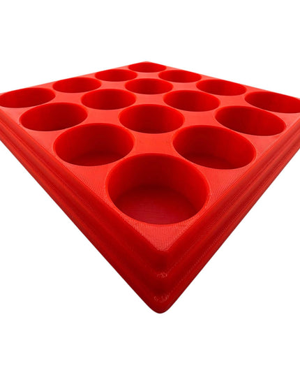 Jeff Did It! 28ml Bottle Holder Square - Holds 16 Bottles Compatible with Humbrol 28ml Bottles - 3D Printed - Designed & Made in the USA