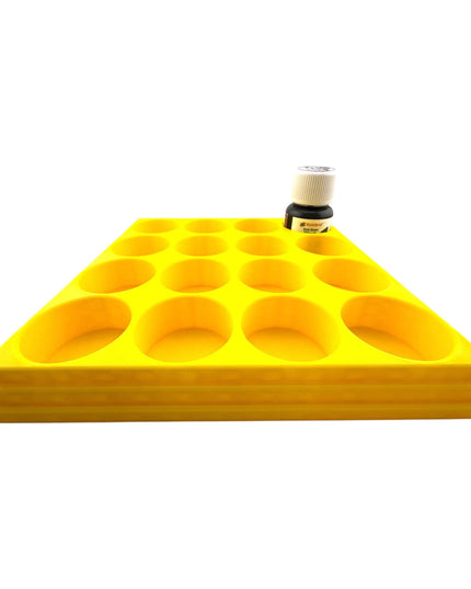 Jeff Did It! 28ml Bottle Holder Square - Holds 16 Bottles Compatible with Humbrol 28ml Bottles - 3D Printed - Designed & Made in the USA