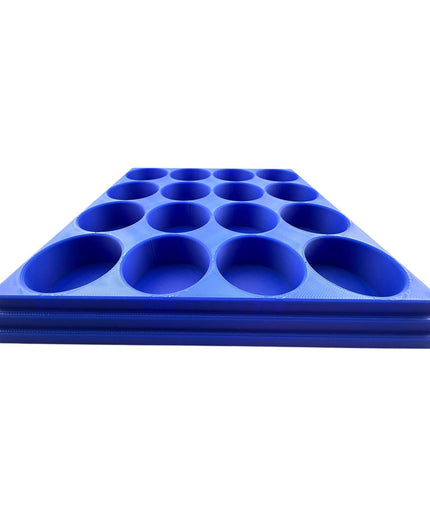 Jeff Did It! 28ml Bottle Holder Square - Holds 16 Bottles Compatible with Humbrol 28ml Bottles - 3D Printed - Designed & Made in the USA